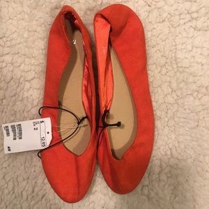 orange ballet flats Sz10 EU Sz41